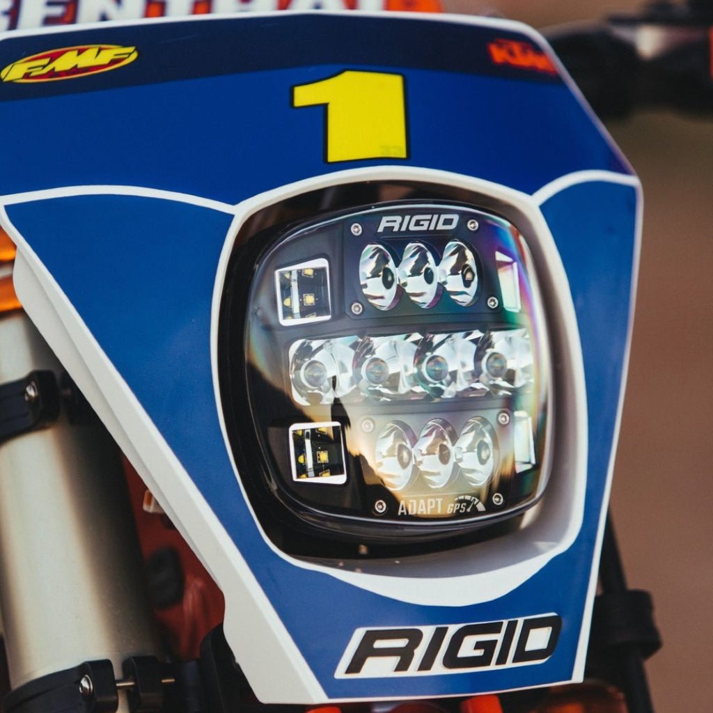 Own The Night With The ADAPT-XE Moto Light Kit From Rigid Industries! - MojoMotoSport.com