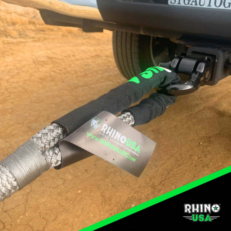 Rhino USA Kinetic Energy Recovery Rope (1In X 30Ft) Gray