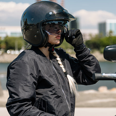 HJC V31 Carbon Solid Open Face Helmet