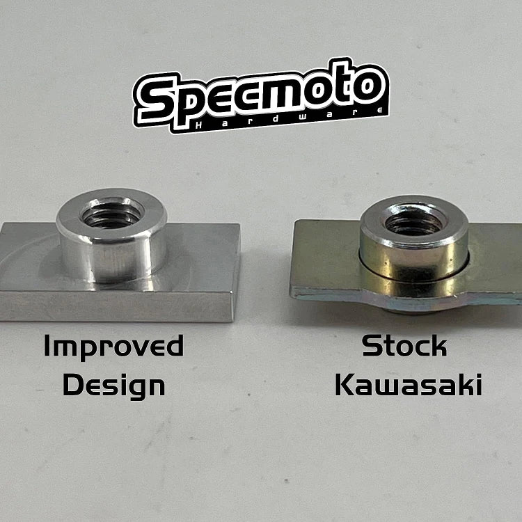 Specbolt Press-in Rear Fender Seat Nut Kit Kawasaki KX250F/450F | NUT-SQKA-004-AL-KIT