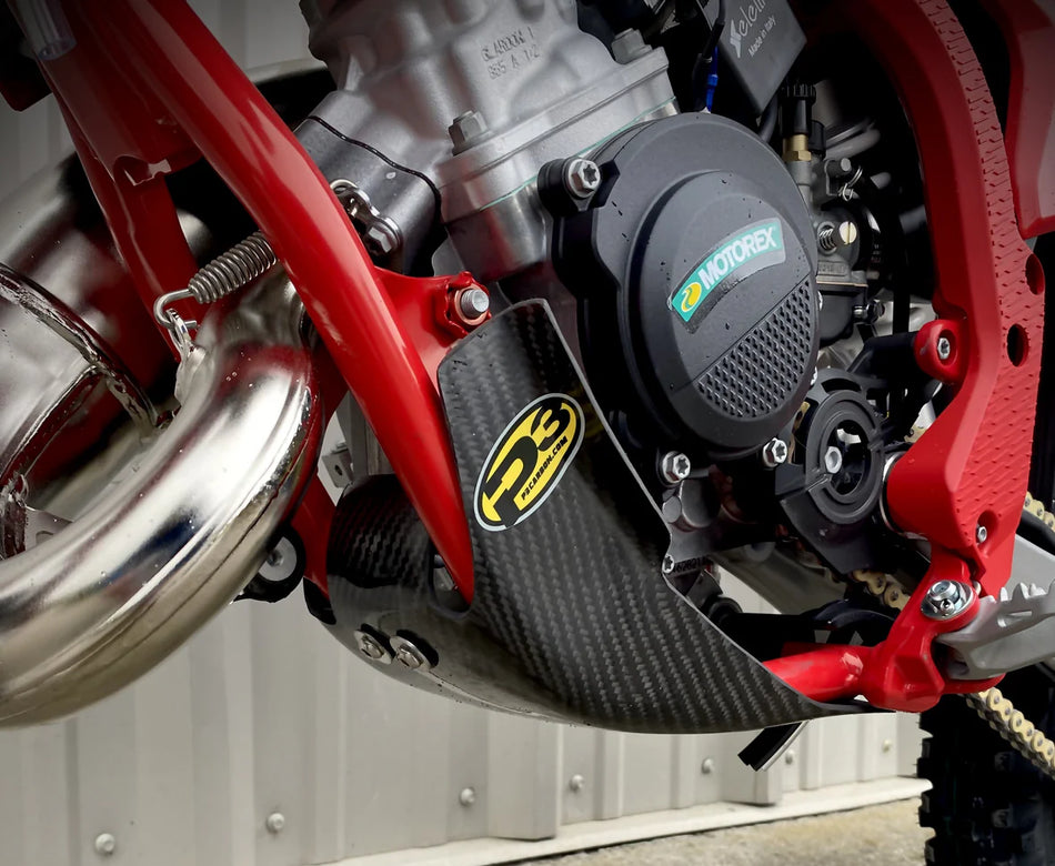 P3 Carbon Fiber Skid Plate KTM/Husky/GasGas 50cc 2024+ | 301011