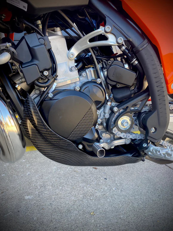 P3 Carbon Fiber Skid Plate 2025+ KTM/Husky/GasGas 250/300 w/o Linkage | 301086