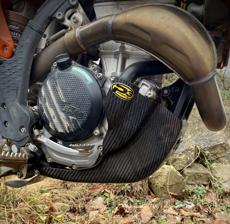 P3 Carbon Skid Plate 2025+ KTM/Husky/GasGas 4T w/ Linkage | 301097