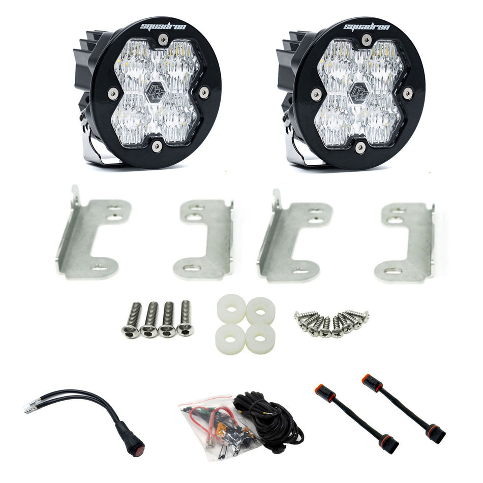 Baja Designs Squadron-R 2.0 Sport Fog Pocket Light Kit Jeep Wrangler JL & Gladiator JT w/ OE Sahara Bumper