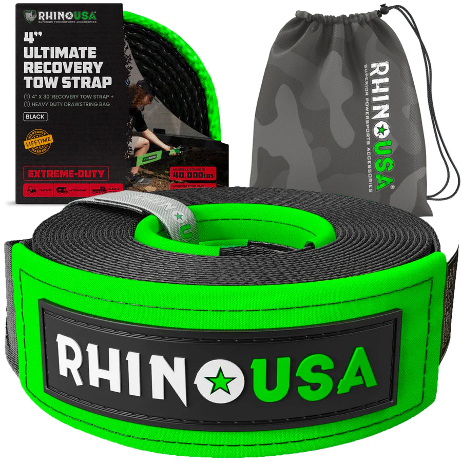 Rhino USA 4" x 30' Ultimate Recovery Tow Strap