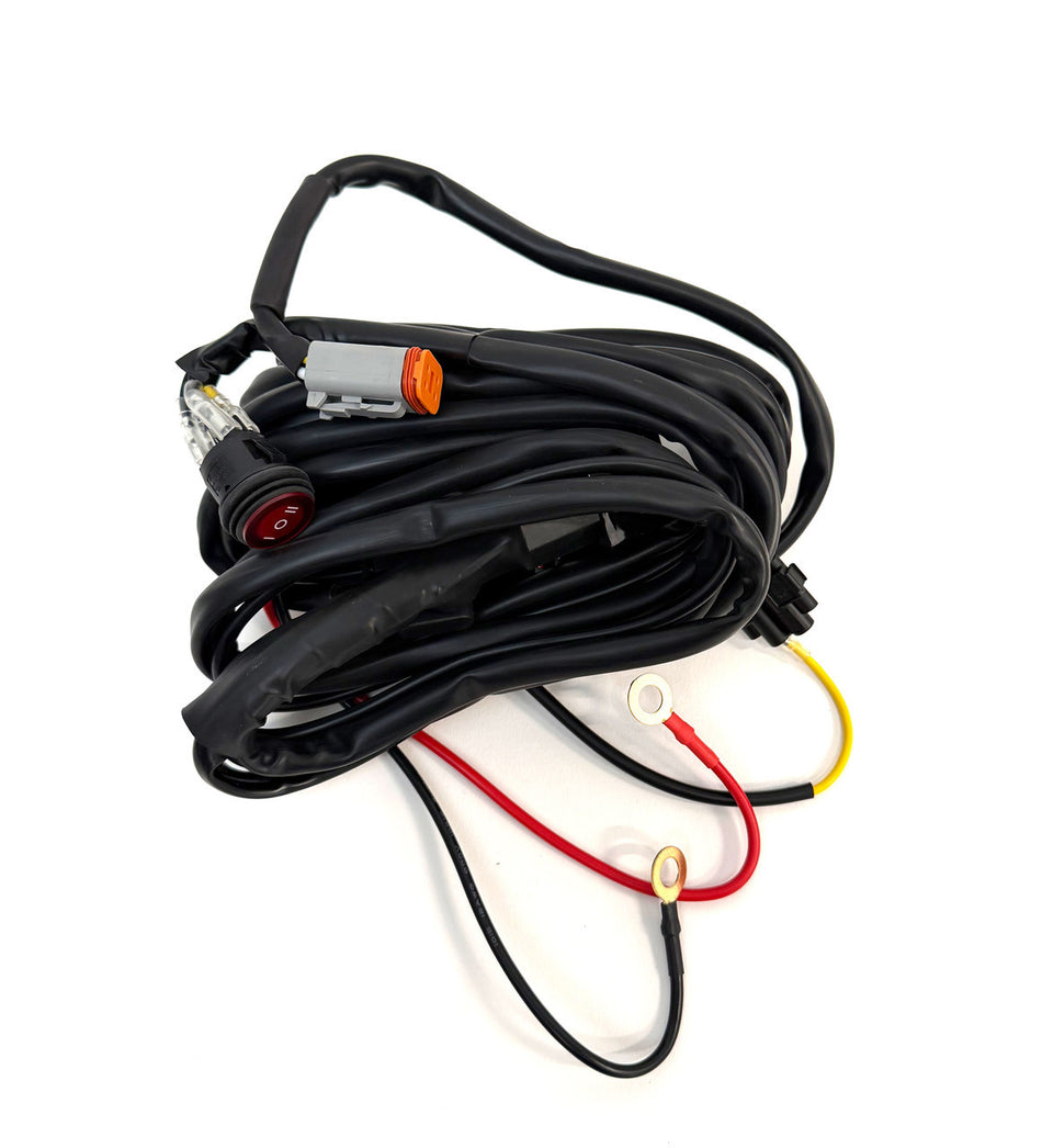 Baja Designs Squadron 2.0 4-pin Deutsch On/Off 1-Light (150W max) w/ Backlight Harness