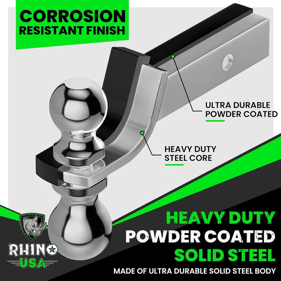 Rhino USA 2" Dual Ball Hitch | TO-HTDUAL-BLK