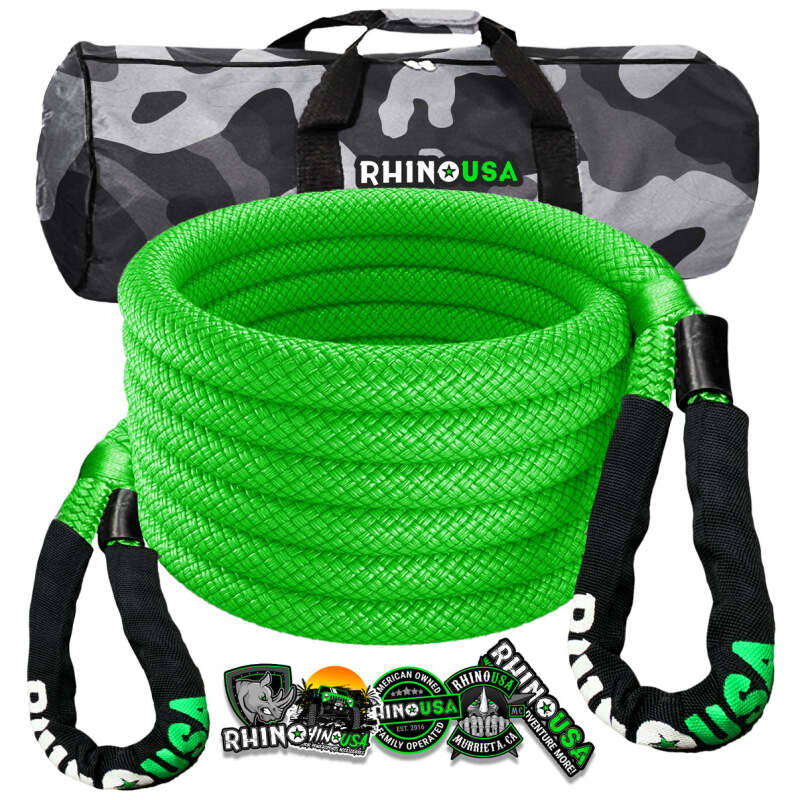 Rhino USA Kinetic Energy Recovery Rope (7/8In X 20Ft) Green