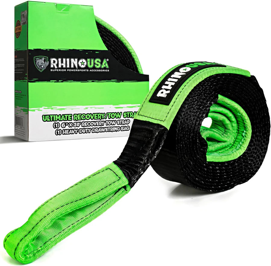 Rhino USA 6" x 30' Ultimate Recovery Tow Strap | RG-TS6X30