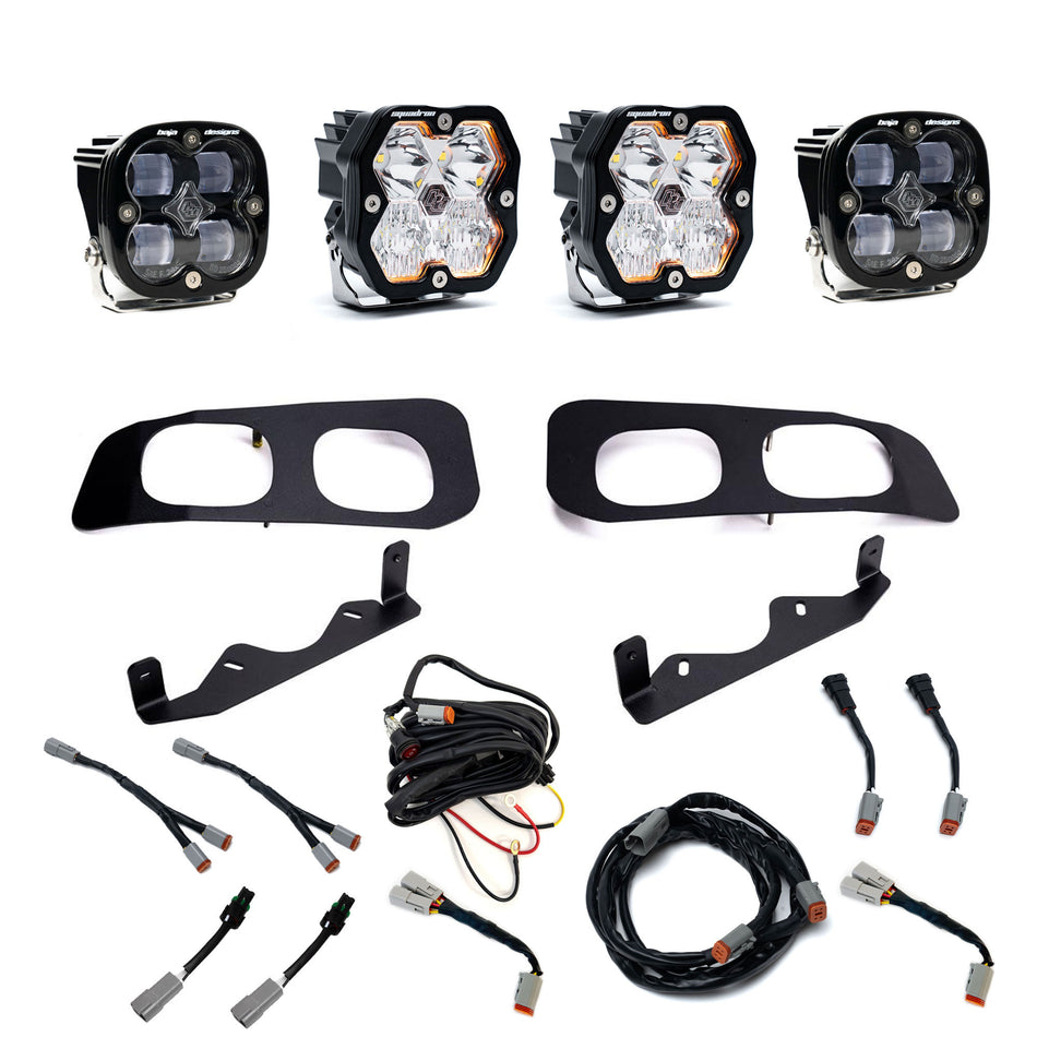 Baja Designs Squadron 2.0 Sport/Squadron SAE Dual Fog Pocket Light Kit Ford 2023-26 F-250/350 Super Duty