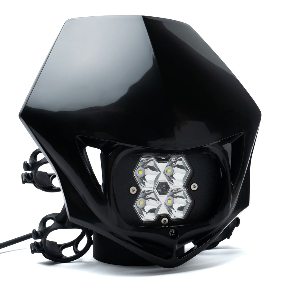 Baja Designs Squadron 2.0 Sport Universal Motorcycle D/C LED Headlight Kit w/ Shell