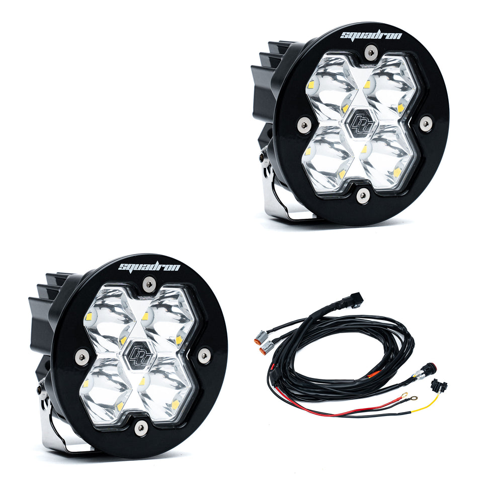 Baja Designs Squadron-R 2.0 Sport Black LED Auxiliary Light Pod Pair
