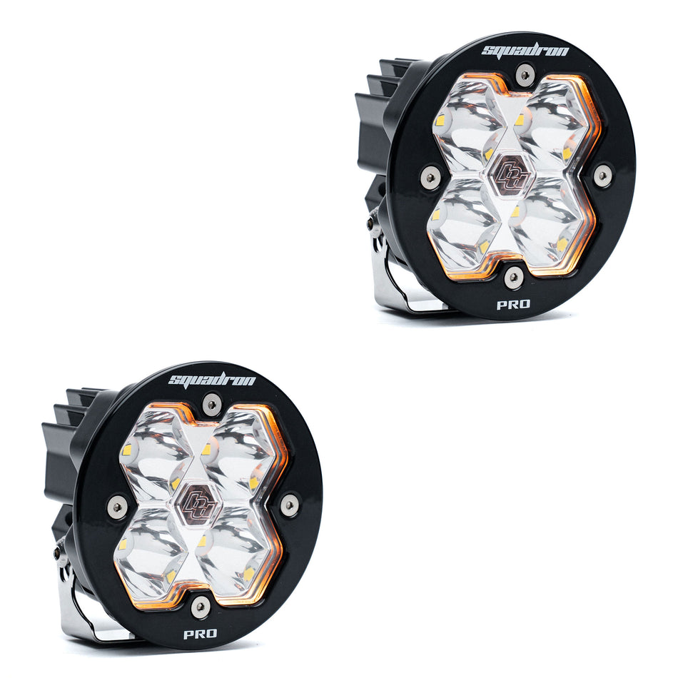 Baja Designs Squadron-R 2.0 Pro Black LED Auxiliary Light Pod Pair