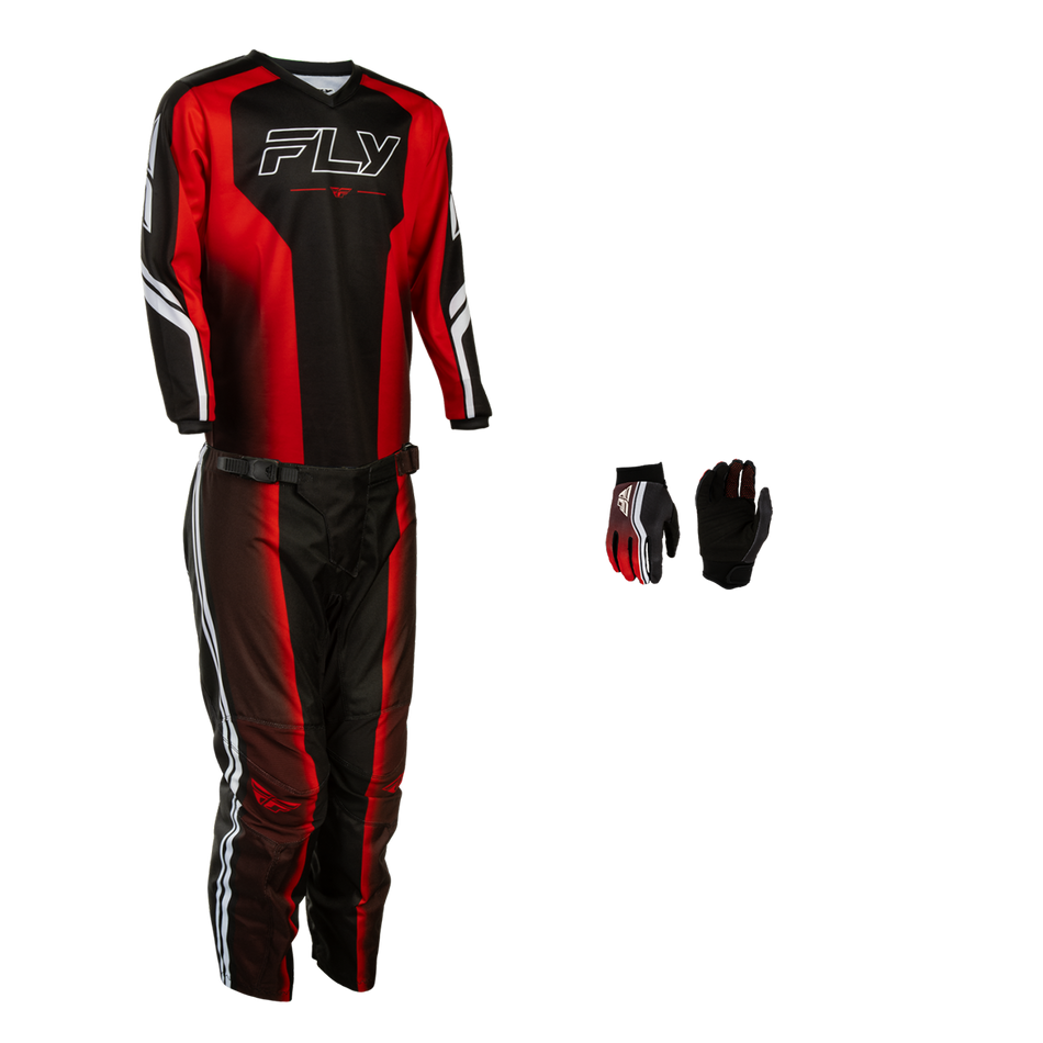 Fly Racing Youth F-16 Raze Combo Kit - Black/Red/White