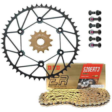 Dirt Tricks Front & Rear Sprockets &  D.I.D ERT3 or ERVT X-Ring Chain Kit fits Honda CRF450R