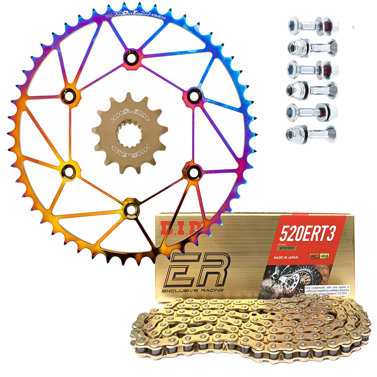 Dirt Tricks Front & Rear Sprockets &  D.I.D ERT3 or ERVT X-Ring Chain Kit fits Honda CRF450R
