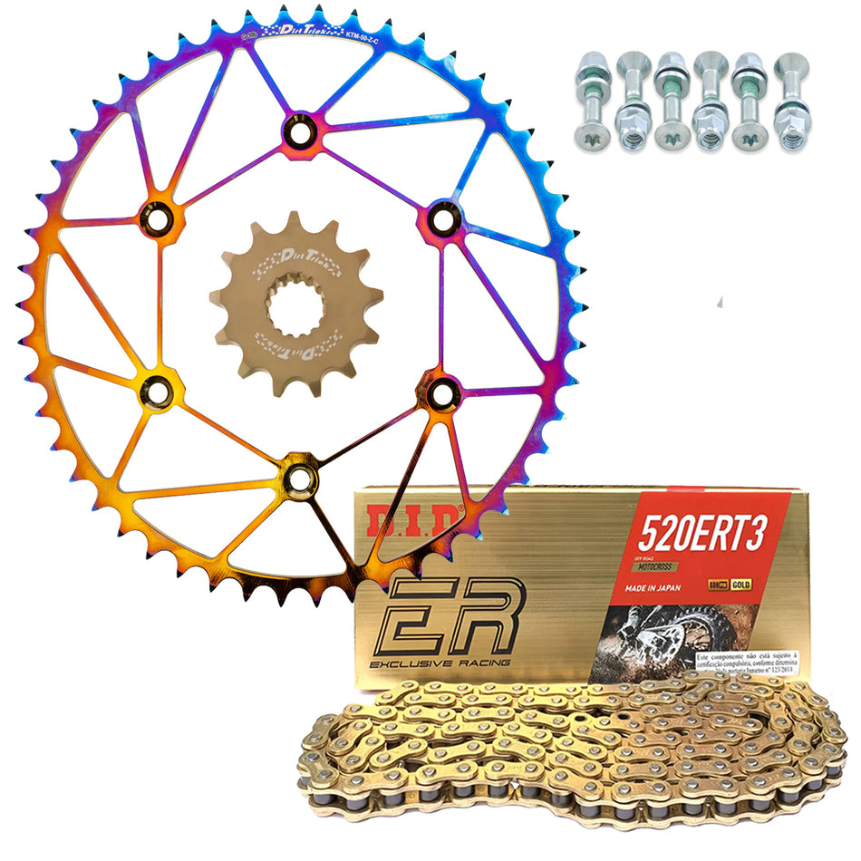 Dirt Tricks Front & Rear Sprockets &  D.I.D ERT3 or ERVT X-Ring Chain Kit 21+ Sherco 250/300 2T