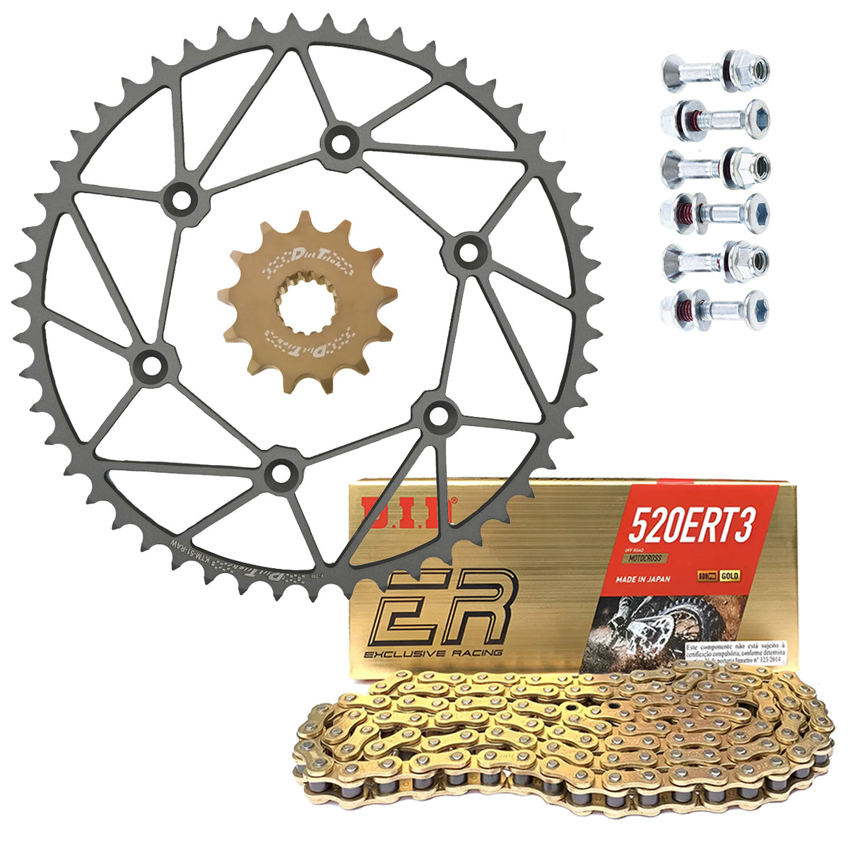 Dirt Tricks Front & Rear Sprockets &  D.I.D ERT3 or ERVT X-Ring Chain Kit fits Honda CRF450R