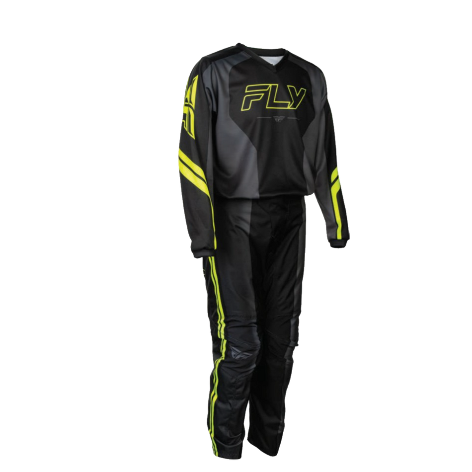 Fly Racing Youth F-16 Raze Gearset - Black/Grey