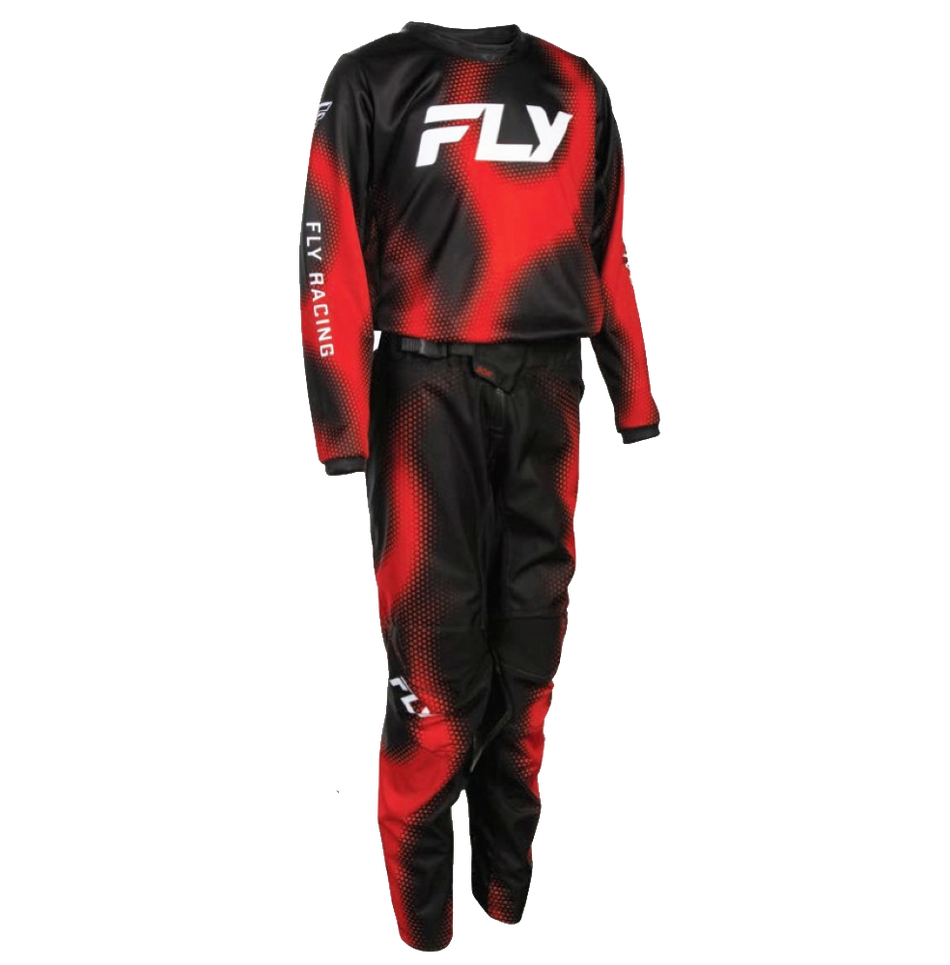Fly Racing Youth Kinetic Torch Gearset  - Black/Red/White