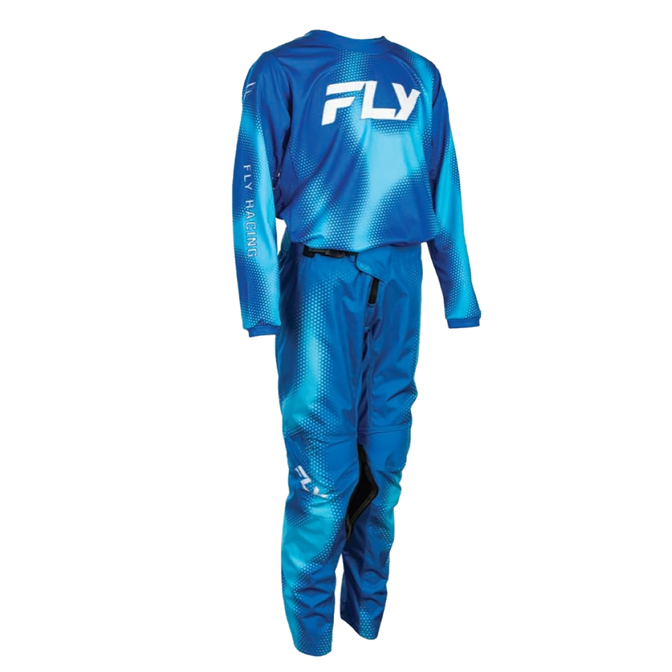 Fly Racing Youth Kinetic Gearset - Light Blue / Blue
