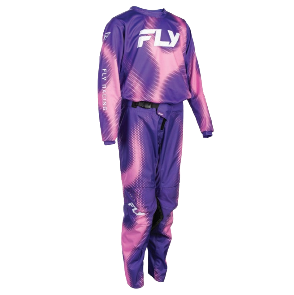 Fly Racing Youth Kinetic Gearset - Purple / Pink