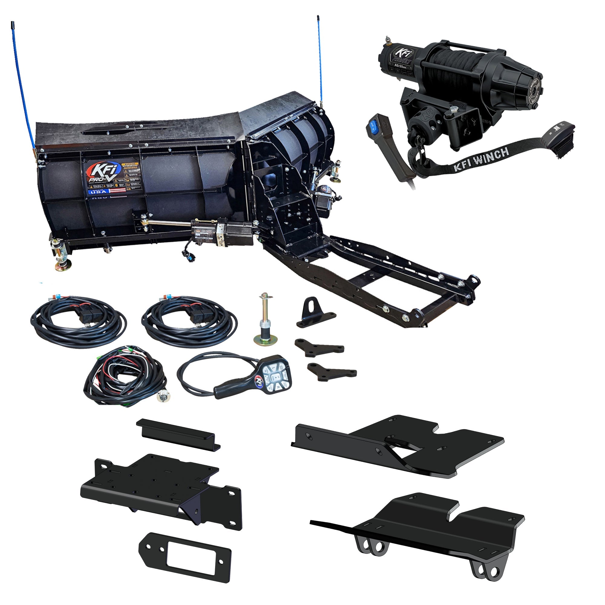 KFI Pro-V Snowplow Kit Kawasaki Ridge 1000 & Ridge XR 1000 - MojoMotoSport.com