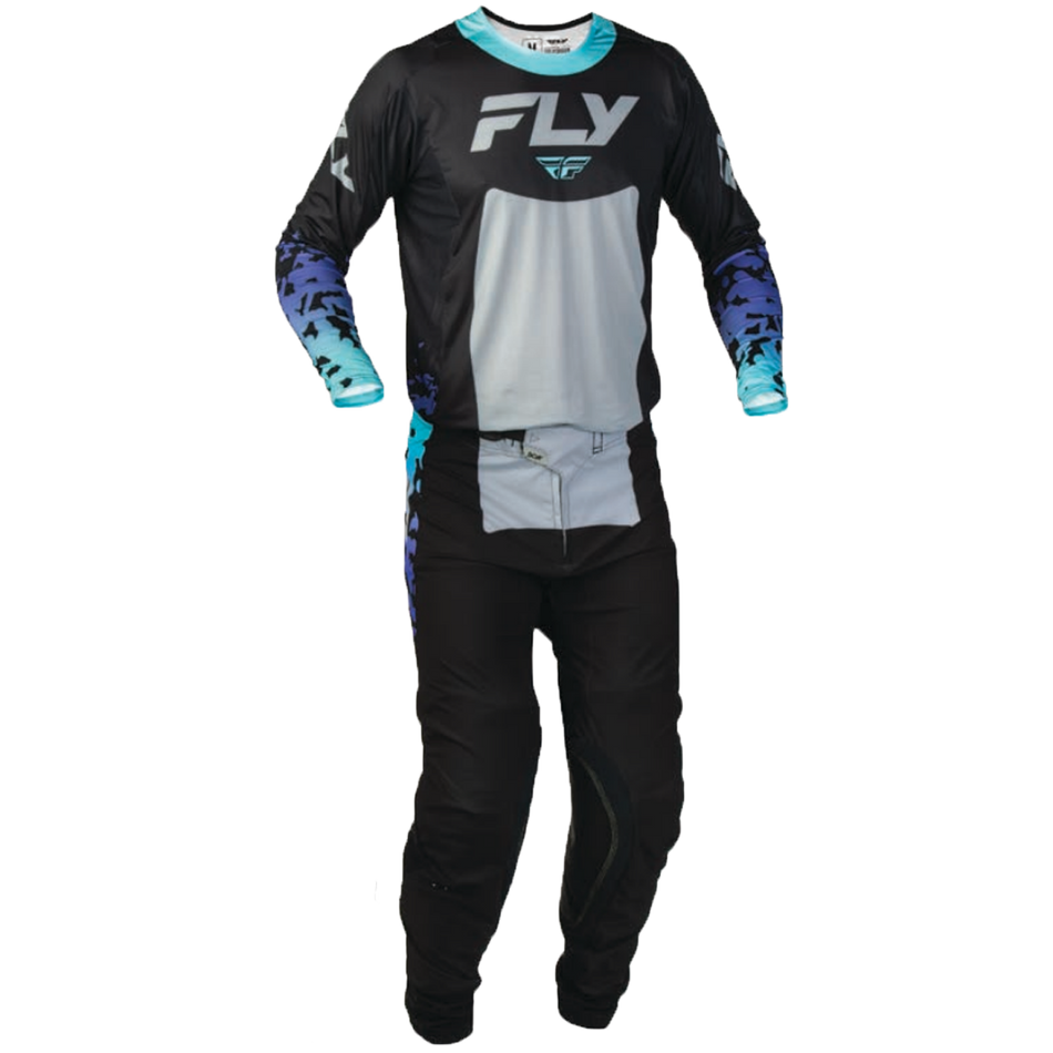 Fly Racing 2027 Lite Flake Gearset - Black/Grey/Multi