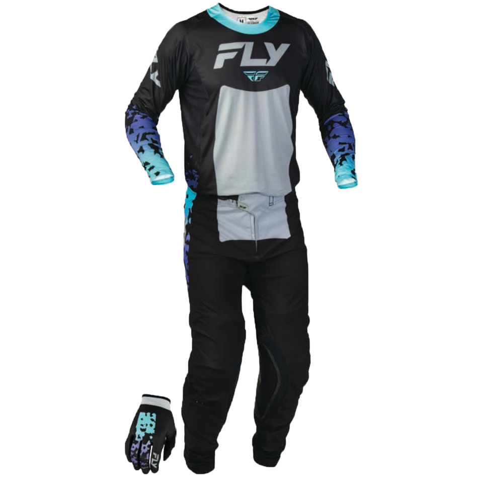 Fly Racing 2027 Lite Flake Gearset - Black/Grey/Multi