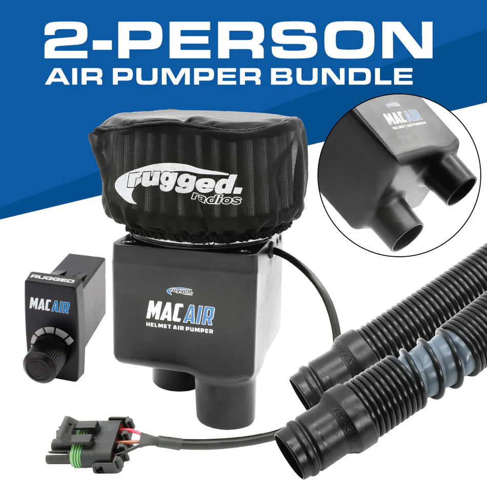 Rugged Radios MAC Air 2-Person Helmet Air Pumper (Bundle)