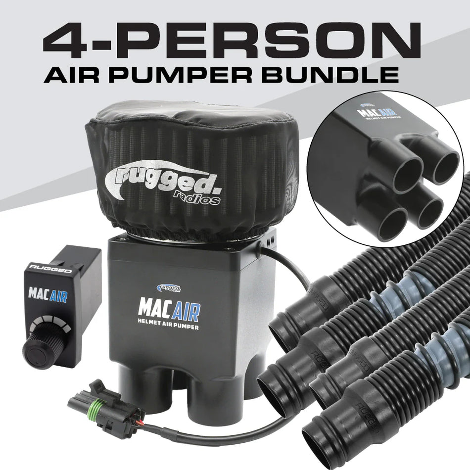 Rugged Radios MAC Air 4-Person Helmet Air Pumper (Bundle)
