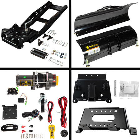 Open Trail Snowplow Kit Polaris fits most 400 - 800 & EV Ranger Midsize & Fullsize Models - MojoMotoSport.com
