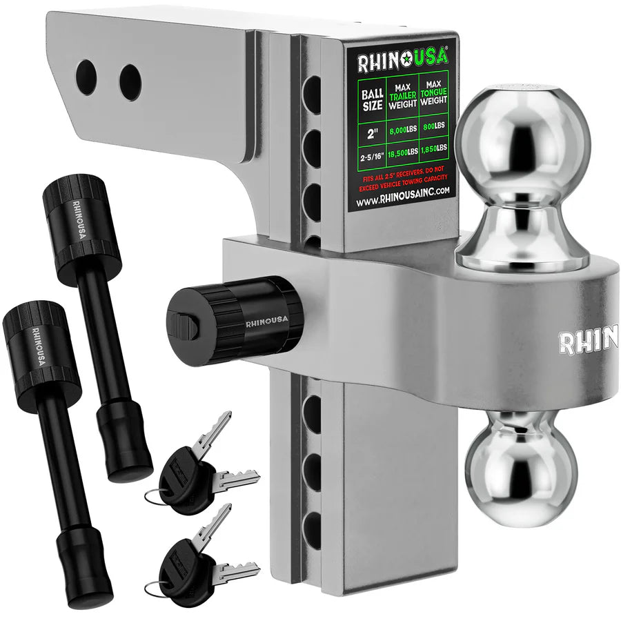 Rhino USA 2.5" Adjustable 10" Drop Hitch