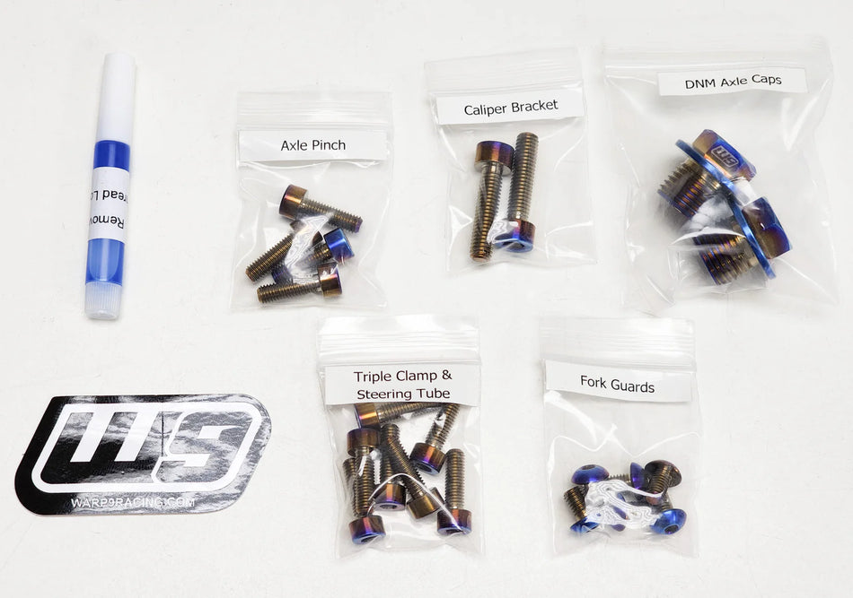 Warp 9 E-Moto Titanium Fork Bolts