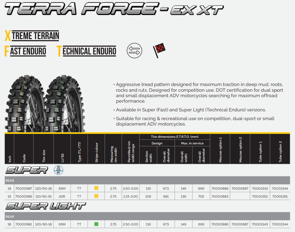 MITAS Terra Force-EX XT Super Light Tire