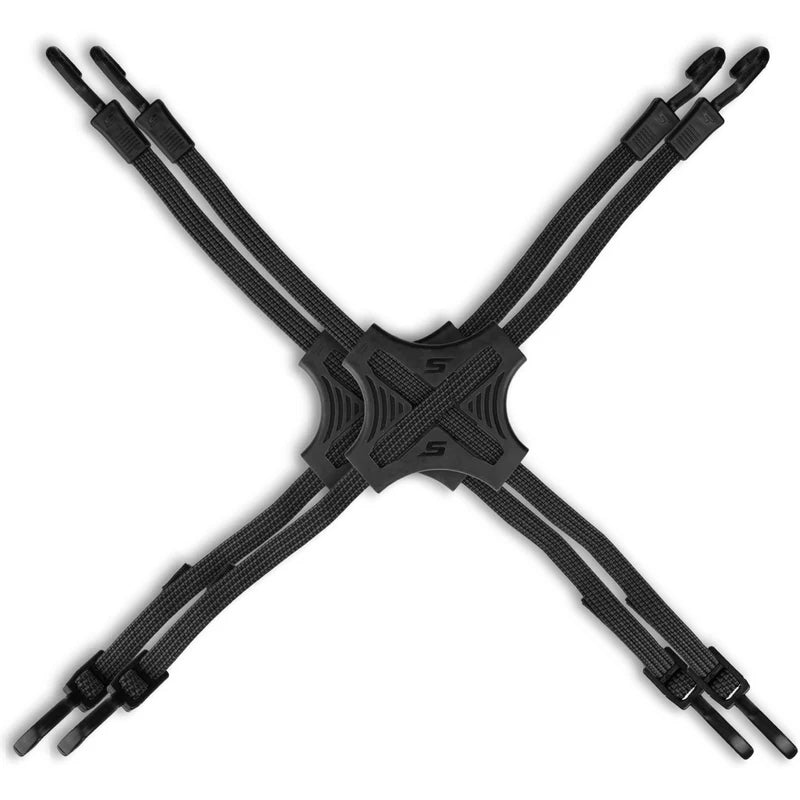 Tack Strap 4-Way Bungee Cord w/ Rubber Pad Grip 2pk | TACK-BNGE-2PK