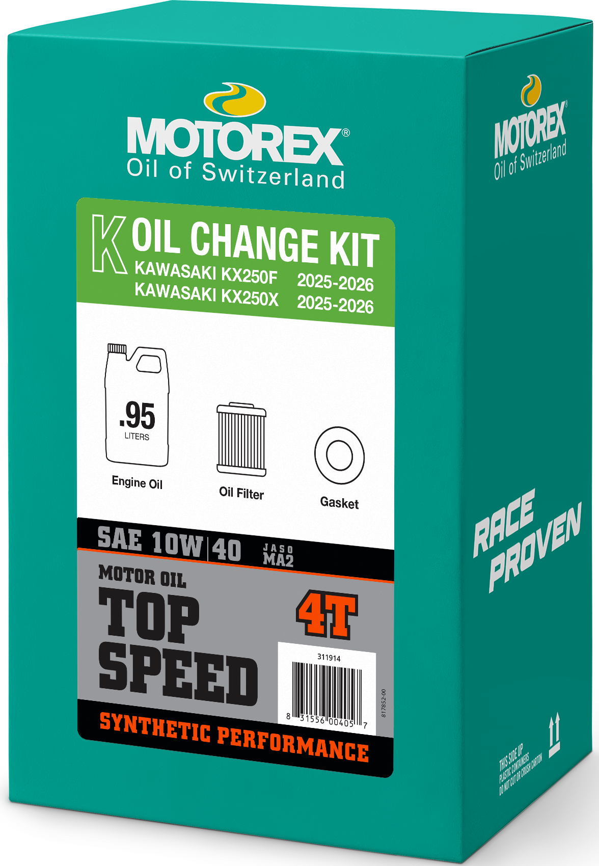 Motorex Motorex Top Speed Oil Change Kit Kawasaki 0.95L 10W/40 | 311914