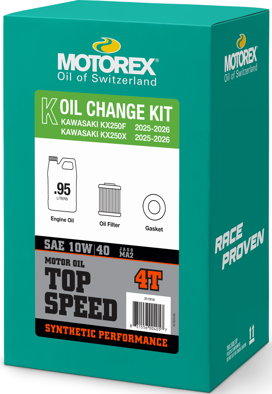 Motorex Motorex Top Speed Oil Change Kit Kawasaki 0.95L 10W/40 | 311914