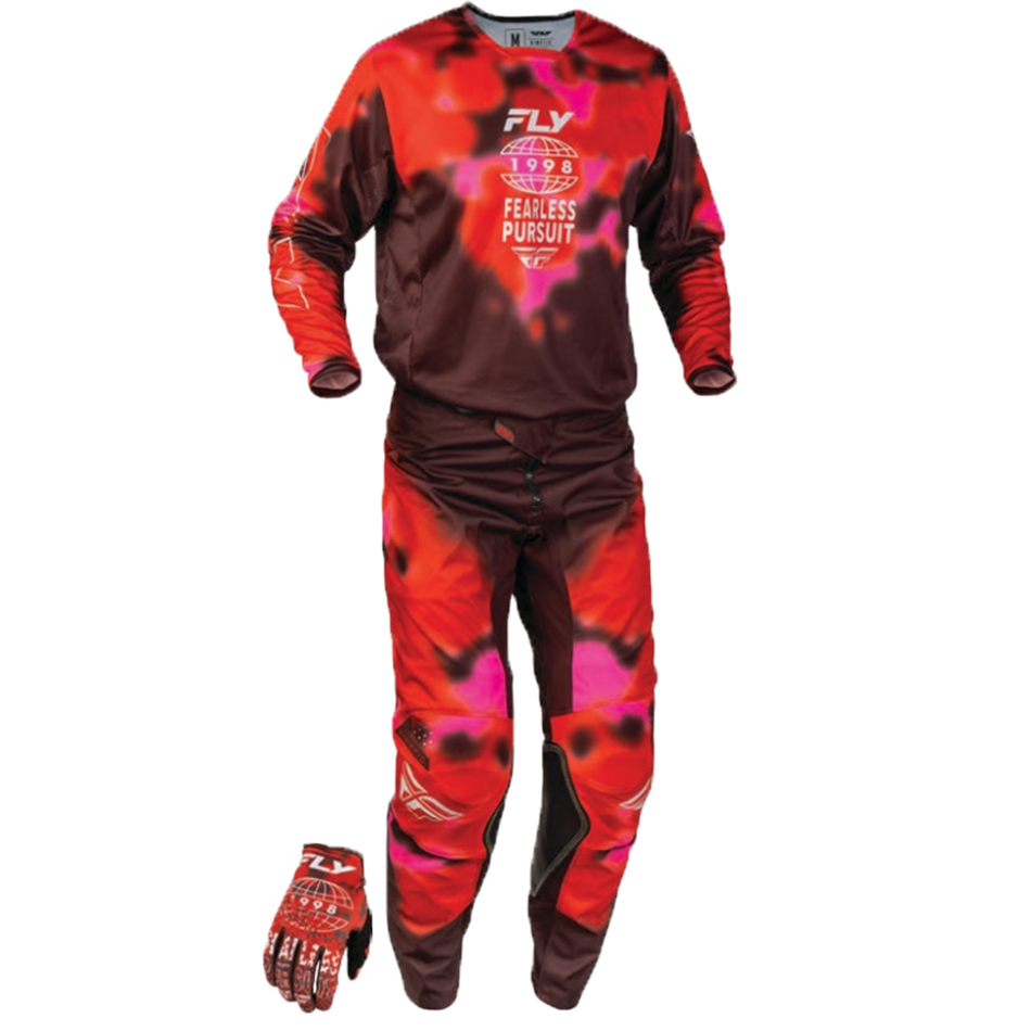 Fly Racing 2027 Kinetic Blur Gearset - Red/Maroon