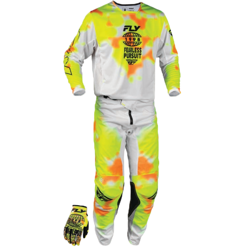 Fly Racing 2027 Kinetic Blur Gearset - White/Hi-Vis/Orange
