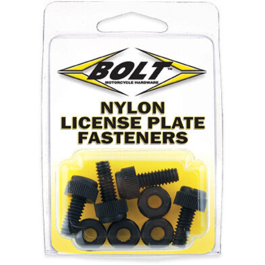 Bolt License Plate Bolts/Nuts 4/Pk | LPFNYLON - MojoMotoSport.com