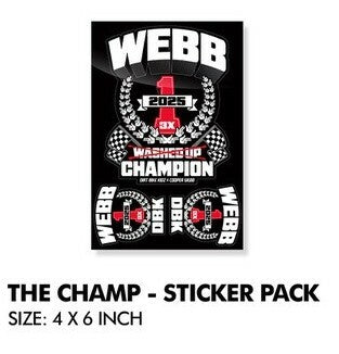 DBK The Champ CW2 Sticker Pack 4x6 Sheet