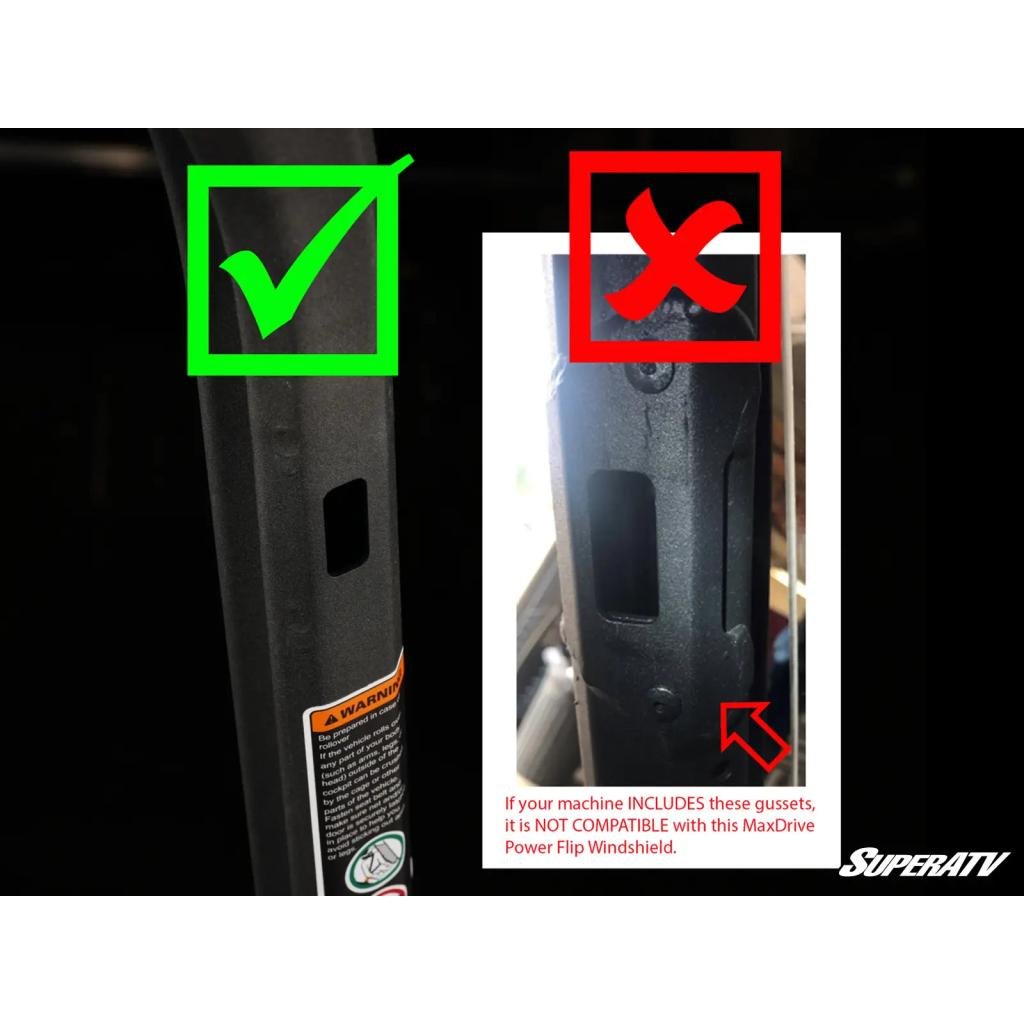 Can - Am Maverick Sport MaxDrive Power Flip Windshield - MojoMotoSport.com