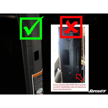 Can - Am Maverick Sport MaxDrive Power Flip Windshield - MojoMotoSport.com