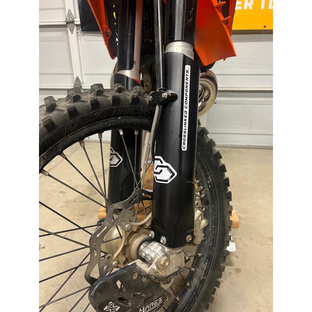 Crosslinked Components Full Wrap Enduro Fork Guards - MojoMotoSport.com