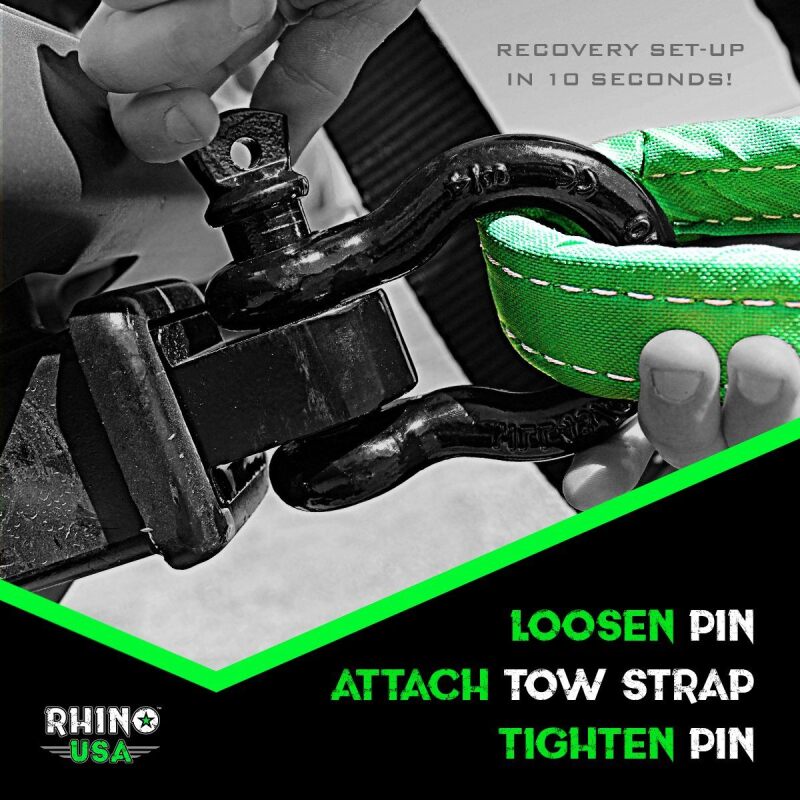 Rhino USA 20Ft Tow Strap/Hitch Combo