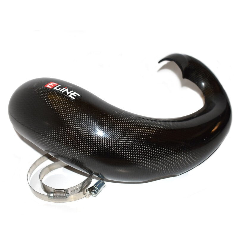 E Line Carbon Fiber Pipe Guard KTM/HUS/GAS 250/300 Pro Circuit Pipe (2023 - 24) | MPG25024PC - MojoMotoSport.com