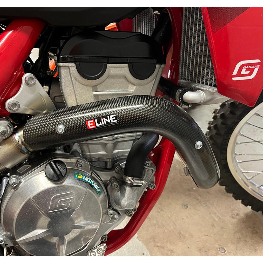 E - Line Stock Header Heat Shield for 2021 - 2023 GasGas MC/EX 250F | GHS25020 - MojoMotoSport.com