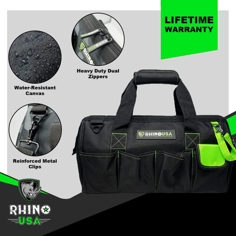 Rhino USA Heavy Duty Tool Bag (Black)