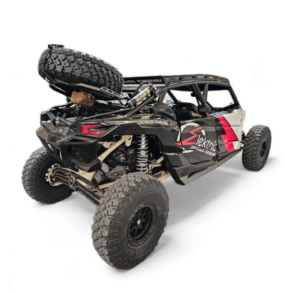 Elektric Offroad 2017 - 2024 Can Am X3 Maverick Volt Series Baja Spare Tire Rack - MojoMotoSport.com